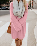Long Sweater Yellow Black Pink Sweater Dress