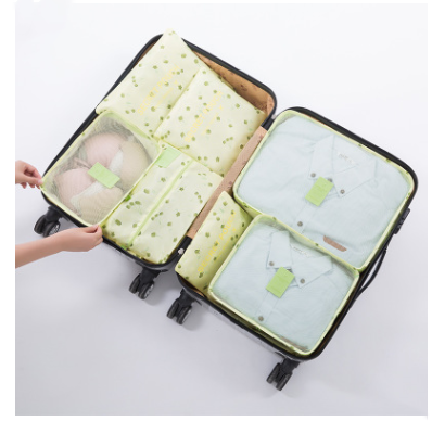 Travel clothing bra storage bag 6 and 7 sets of classification storage bag luggage sorting bag clothing dispensing bag