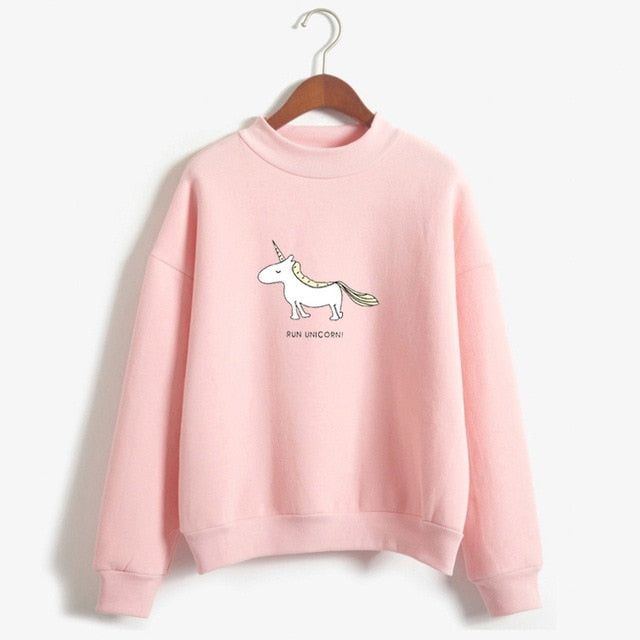 Unicorn Long Sleeve Fleece Hoodies