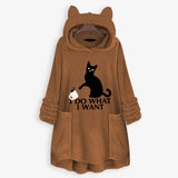 Women Sweatshirt Long Pocket Hoodie