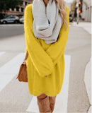 Long Sweater Yellow Black Pink Sweater Dress