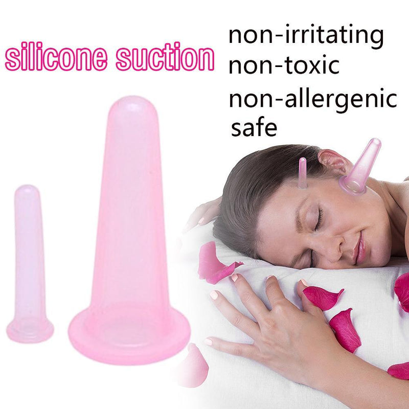 2pcs/set Silicone  jar vacuum cupping cans