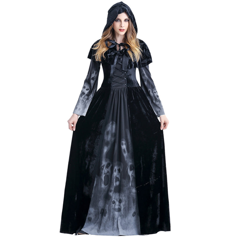 Vintage Witch Long Sleeve Maxi Dress