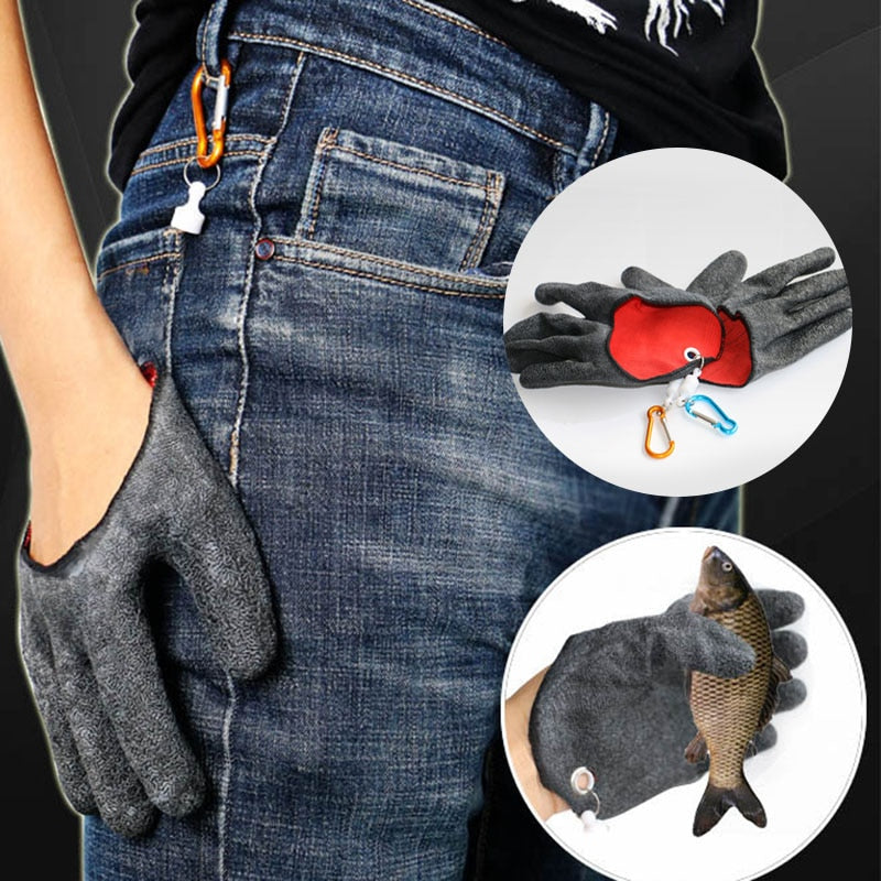 Fish Gloves with Magnetic Hooks
