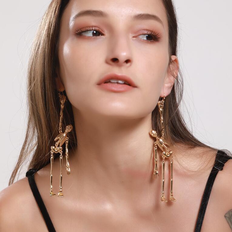 Skeleton Gift Halloween Ring Personalized Earrings