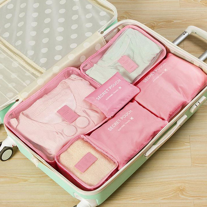 Travel clothing bra storage bag 6 and 7 sets of classification storage bag luggage sorting bag clothing dispensing bag