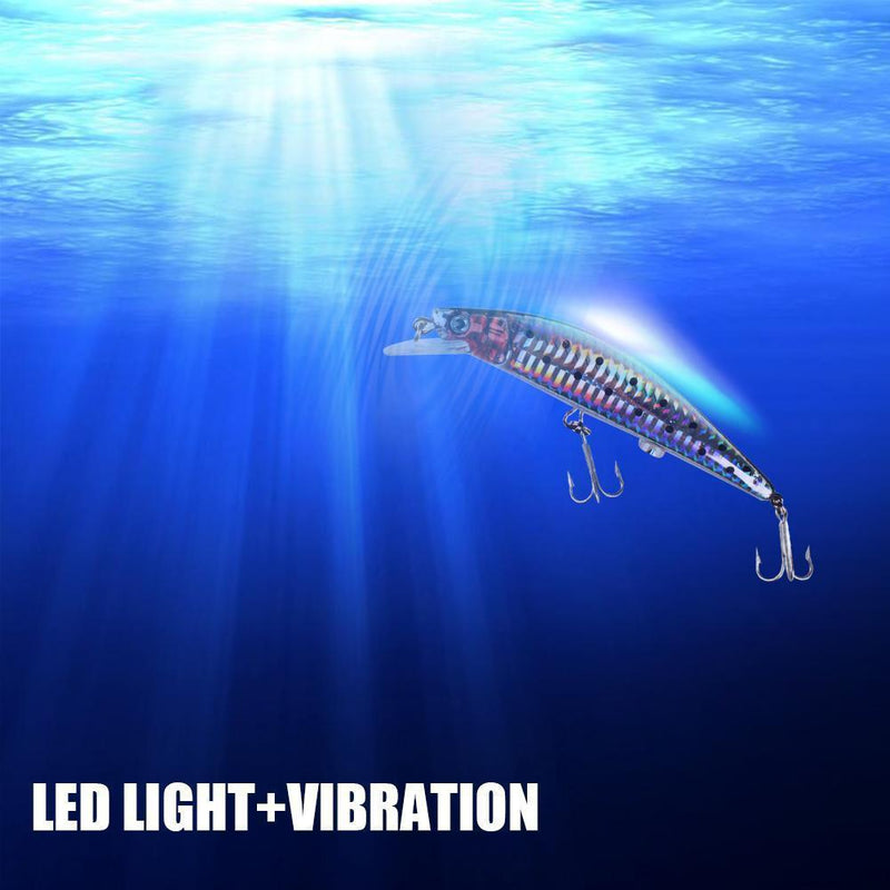 Electric vibrate fishing Lures USB Flashing LED