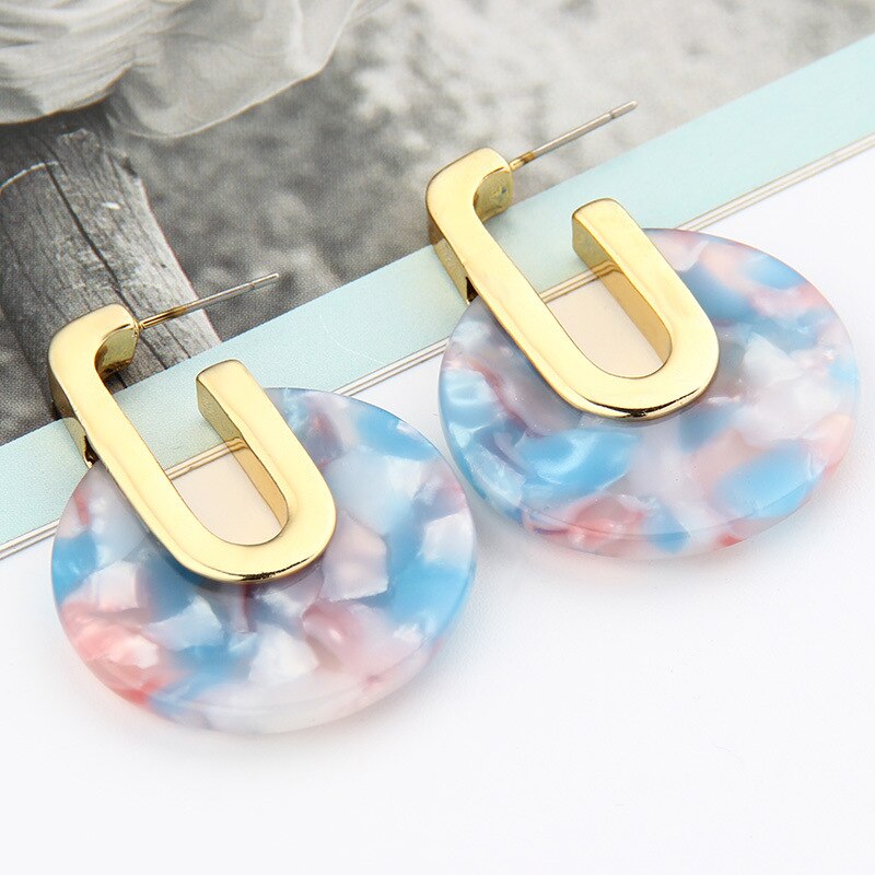 Acrylic Geometric Drop Earrings