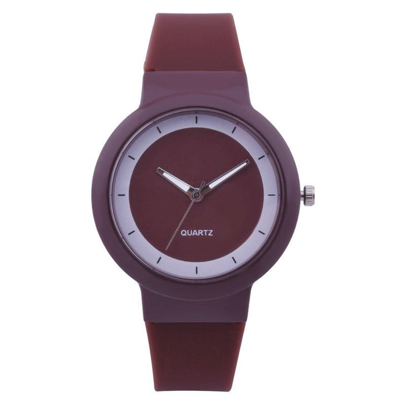 Silicone Band Round Wrist Watch