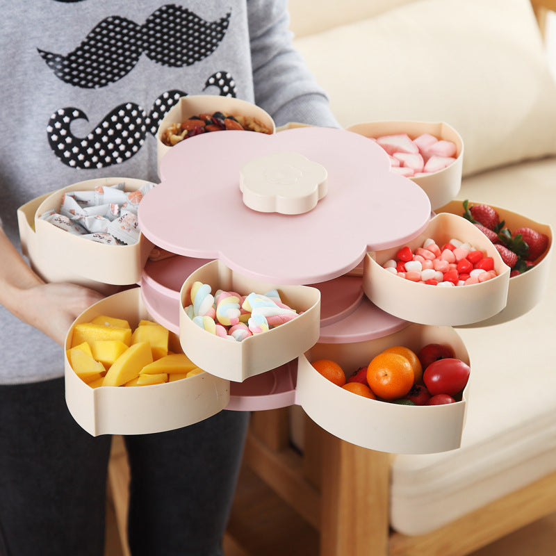 Petal-Shape Rotating Snack Box