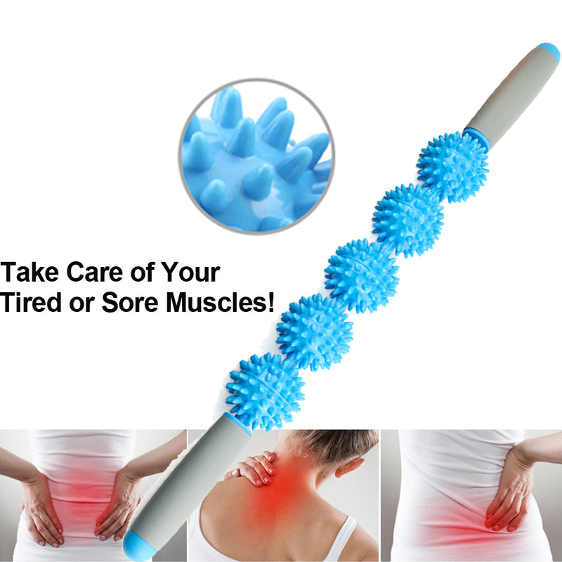 Massage Roller Stick with Point Spiky Balls