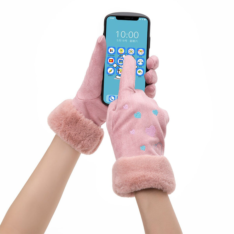 Thick Touch Screen Fingers Gloves