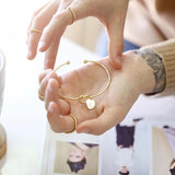 26 letter gold silver color heart bracelet