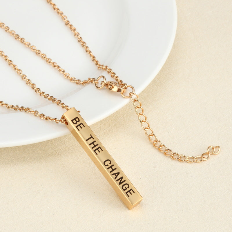 Sterling Four Sides Personalized Couple Necklace