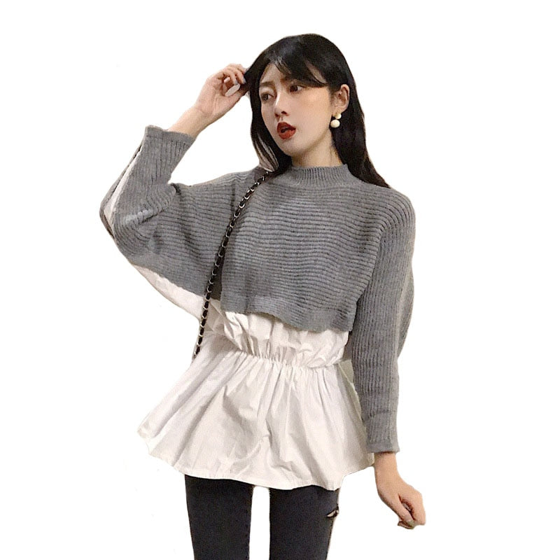 Womens Patchwork Sweater