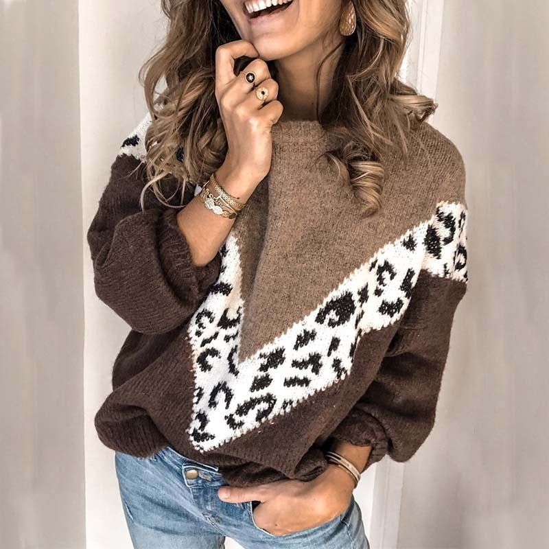 Leopard Print Women Sweater