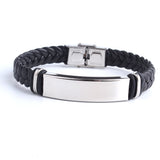 Engrave Leather Love Bangle & Bracelet