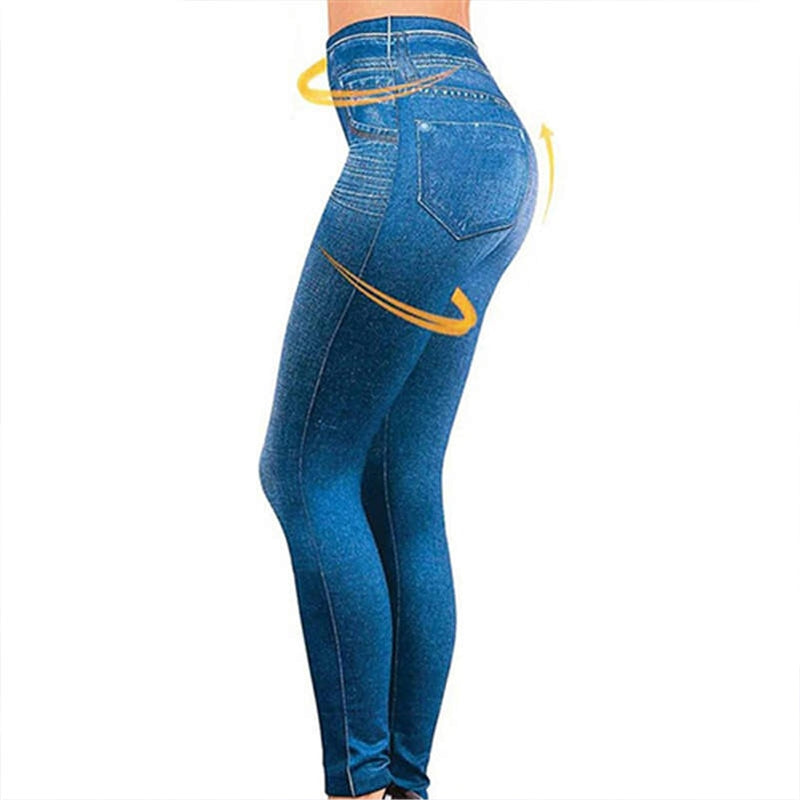 Explosion models imitation denim women's leggings