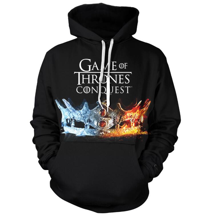 Game of Thrones Jon Snow Print Hoodies