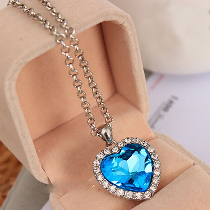 Crystal Heart Pendant Necklace