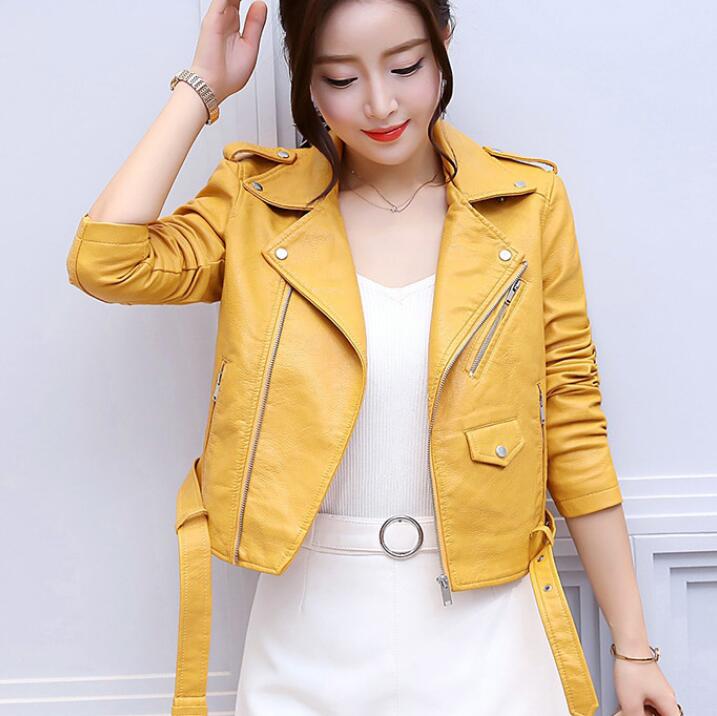 Faux Soft Leather Jacket Women