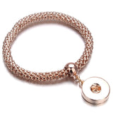 Adjustable Metal Snap Bracelet Bangle Silver Bracelet