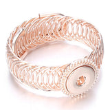 Adjustable Metal Snap Bracelet Bangle Silver Bracelet