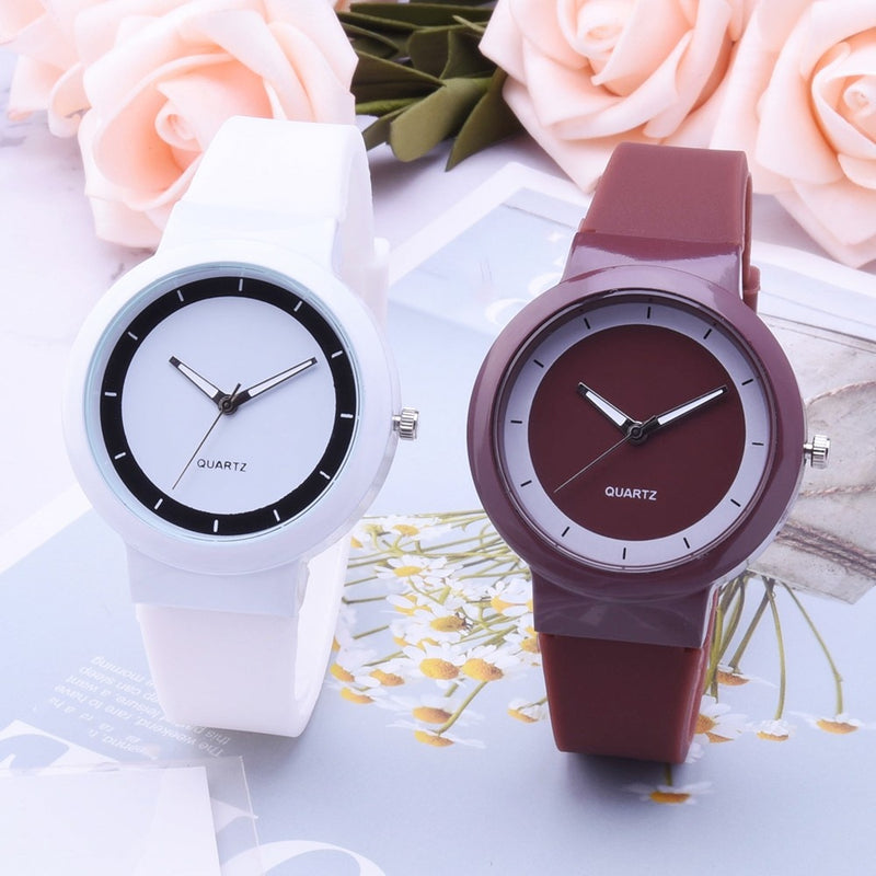 Silicone Band Round Wrist Watch