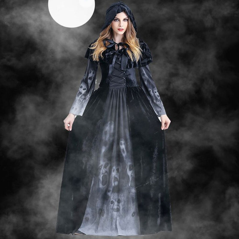 Vintage Witch Long Sleeve Maxi Dress