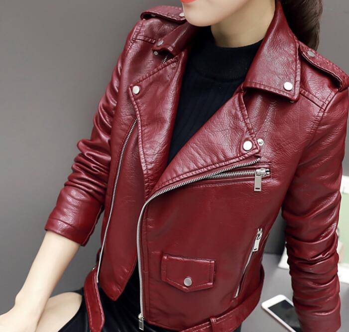 Faux Soft Leather Jacket Women