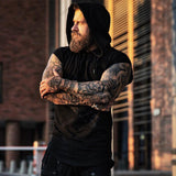 Men Bodybuilding Tank Top sleeveless Hoodie