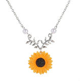 Sunflower Pendant Necklace For Women