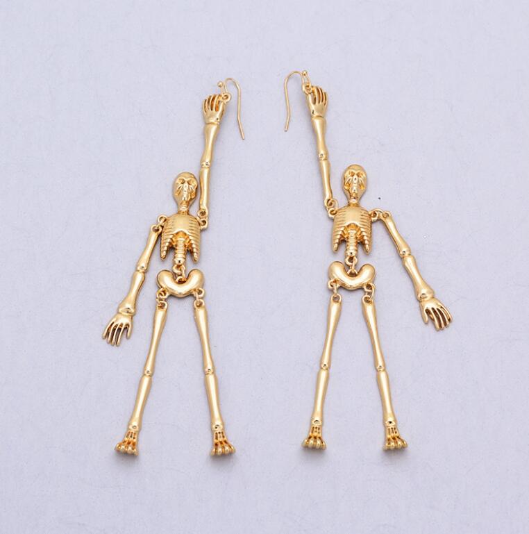 Skeleton Gift Halloween Ring Personalized Earrings