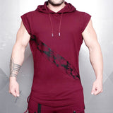 Men Bodybuilding Tank Top sleeveless Hoodie