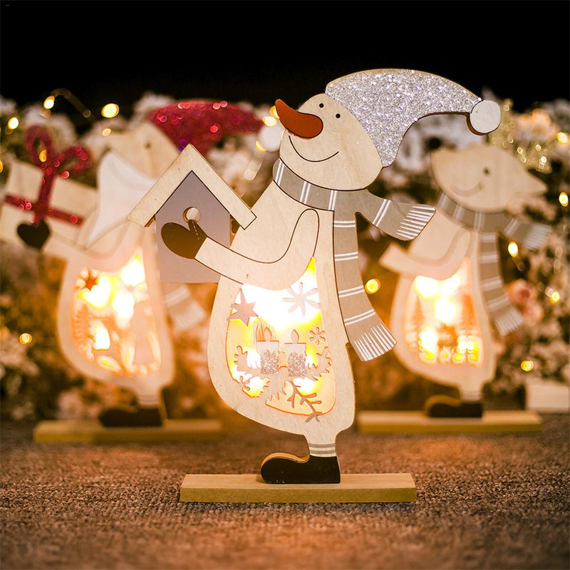 Wooden Table Lights For Christmas