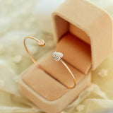 Adjustable Crystal Bow Bilezik Cuff Opening Bracelet