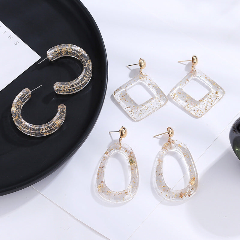 Retro Transparent  Cold Acrylic Earrings