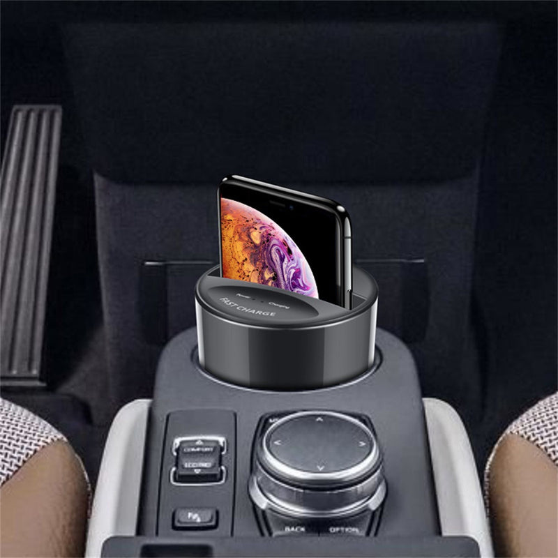 10W Car Wireless Charger Cup with USB