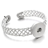 Adjustable Metal Snap Bracelet Bangle Silver Bracelet
