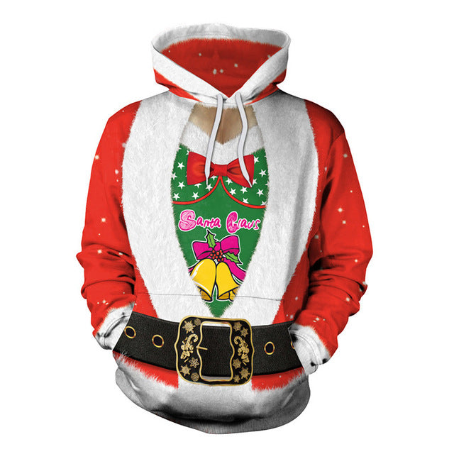 3D Unisex Printing Hooded Sweater