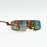 Handmade Natural Stone Tube Bracelet